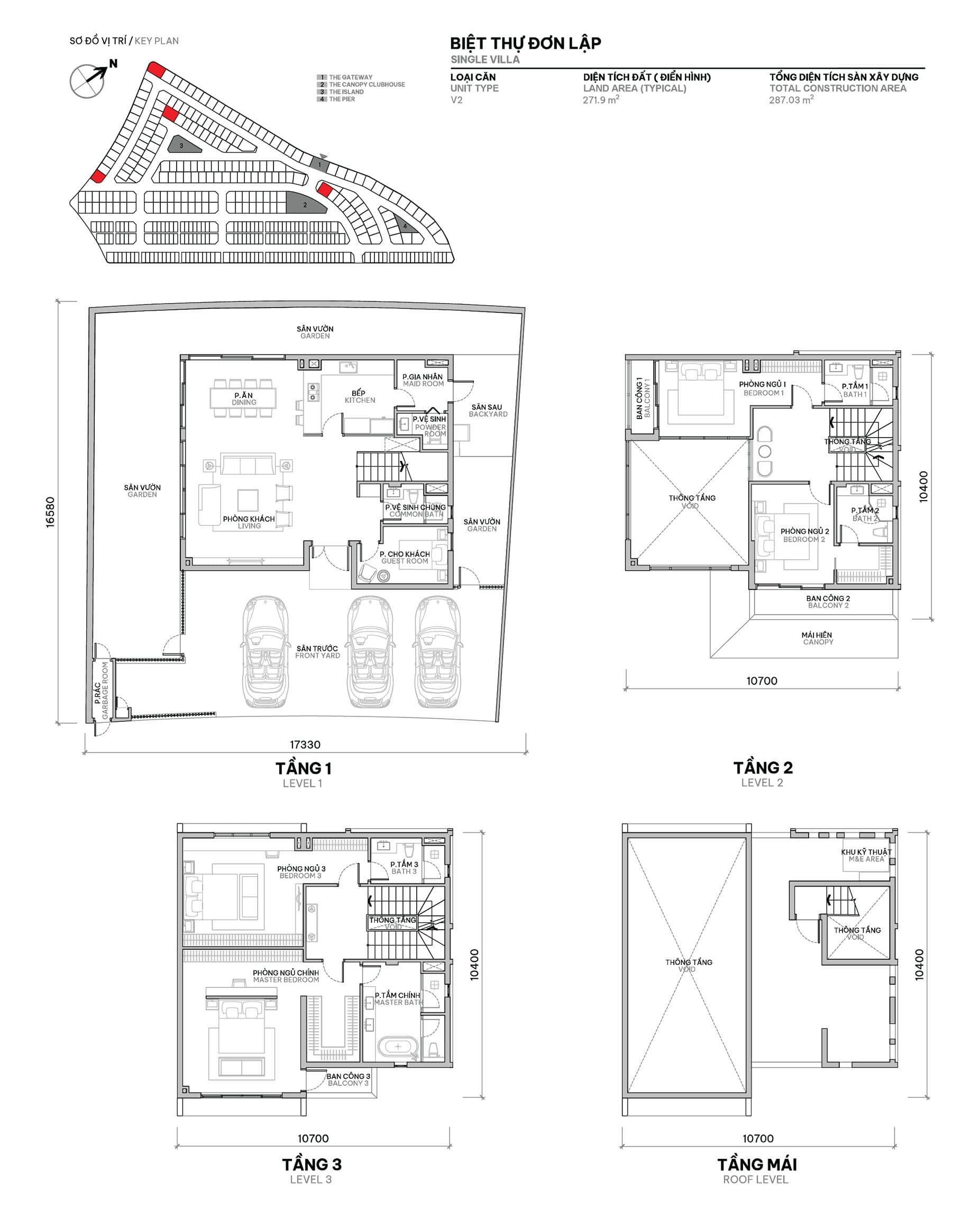 layout biệt thự đơn lập sycamore