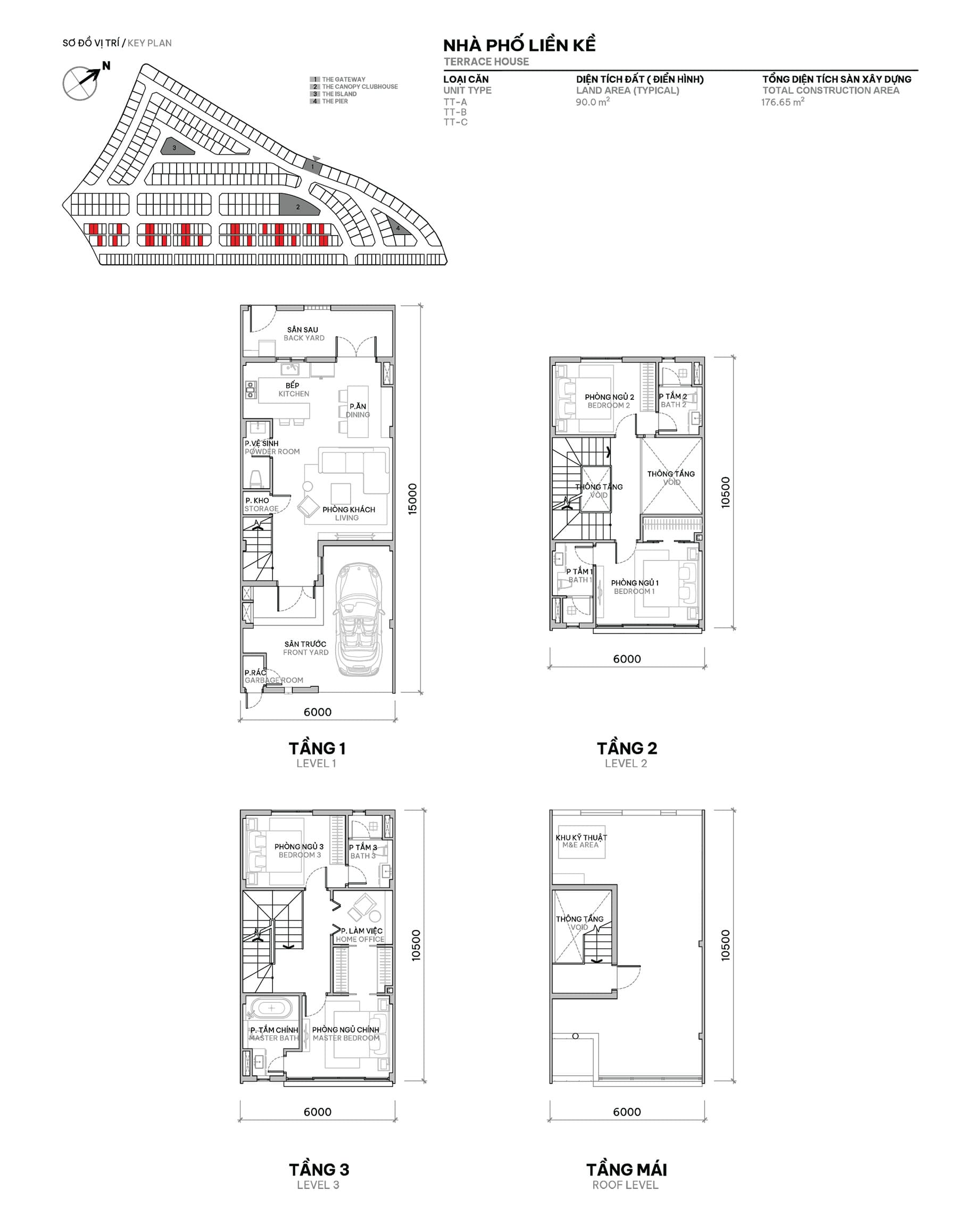 layout thiết kế nhà phố the orchard sycamore